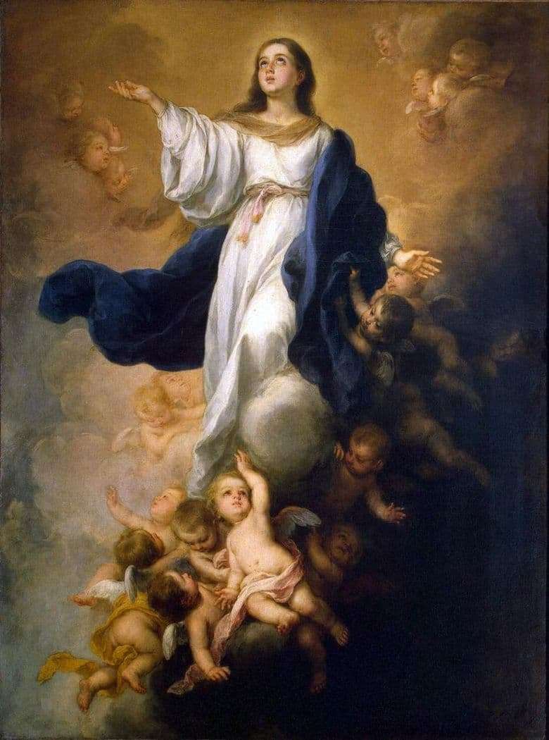 Description of the painting by Bartolome Esteban Murillo Ascension of the Virgin Mary