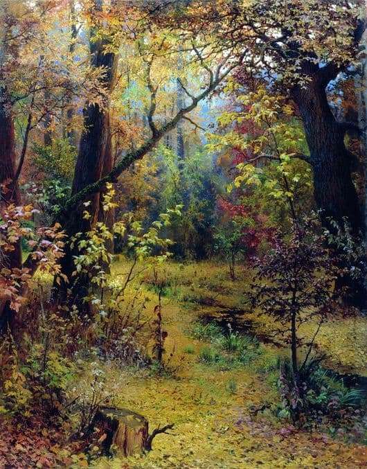 Description of the painting by Gregory Myasoedova Autumn morning