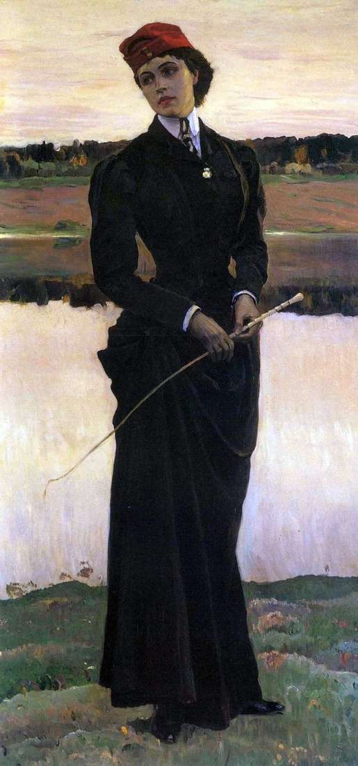 Description of the painting by Mikhail Nesterov Portrait of the daughter of O. M. Nesterova