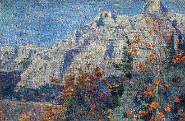 Description of the painting by Mikhail Nesterov Mountains