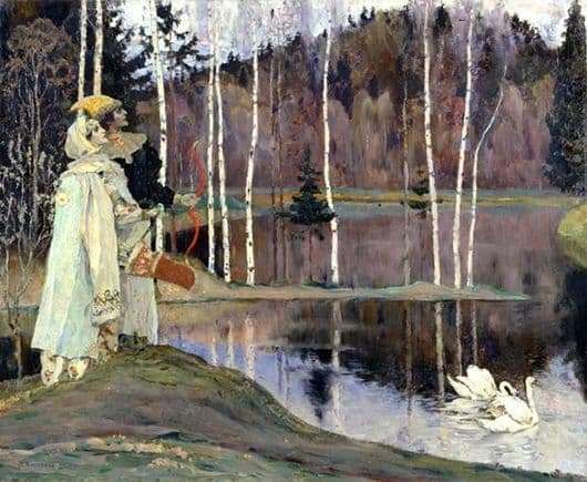 Description of the painting by Mikhail Nesterov Two frets