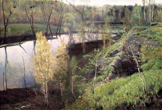 Description of the painting by Ilya Ostroukhova First Green