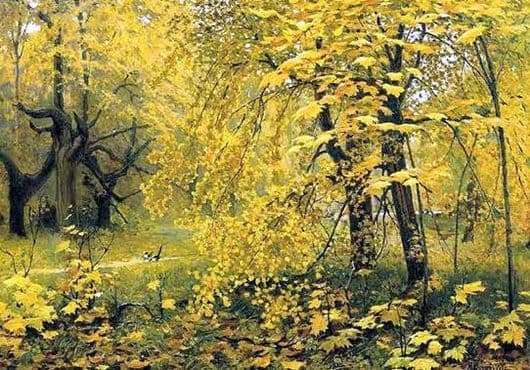Description of the painting by Ilya Ostroukhov Golden Autumn